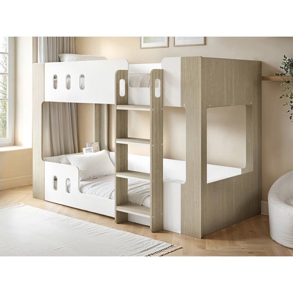 Flair Willow White and Oak Low Bunk Bed Image 5