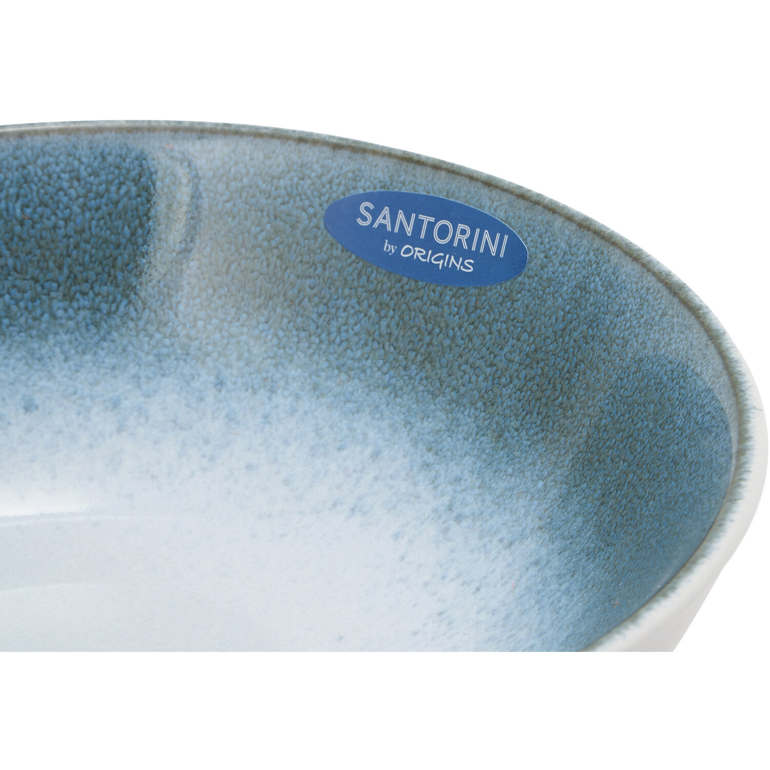 Santorini Reactive Glaze Pasta Bowl - Blue Image 3