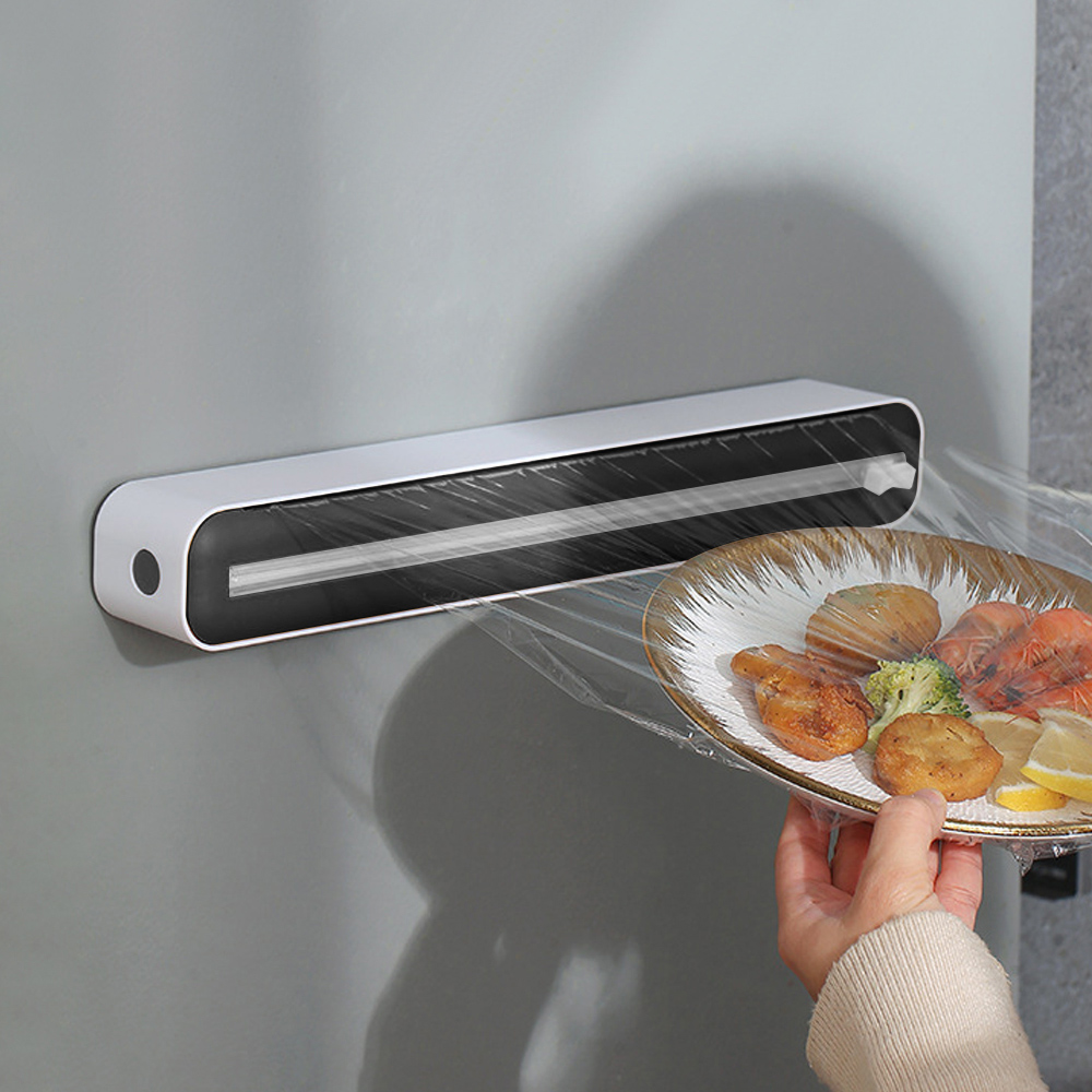 Living and Home Plastic Wrap Dispenser with Cutter Image 6