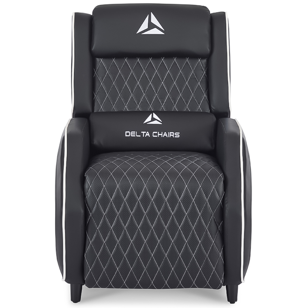 Home Detail Cougar Black and White Manual Gaming Recliner Chair Image 3