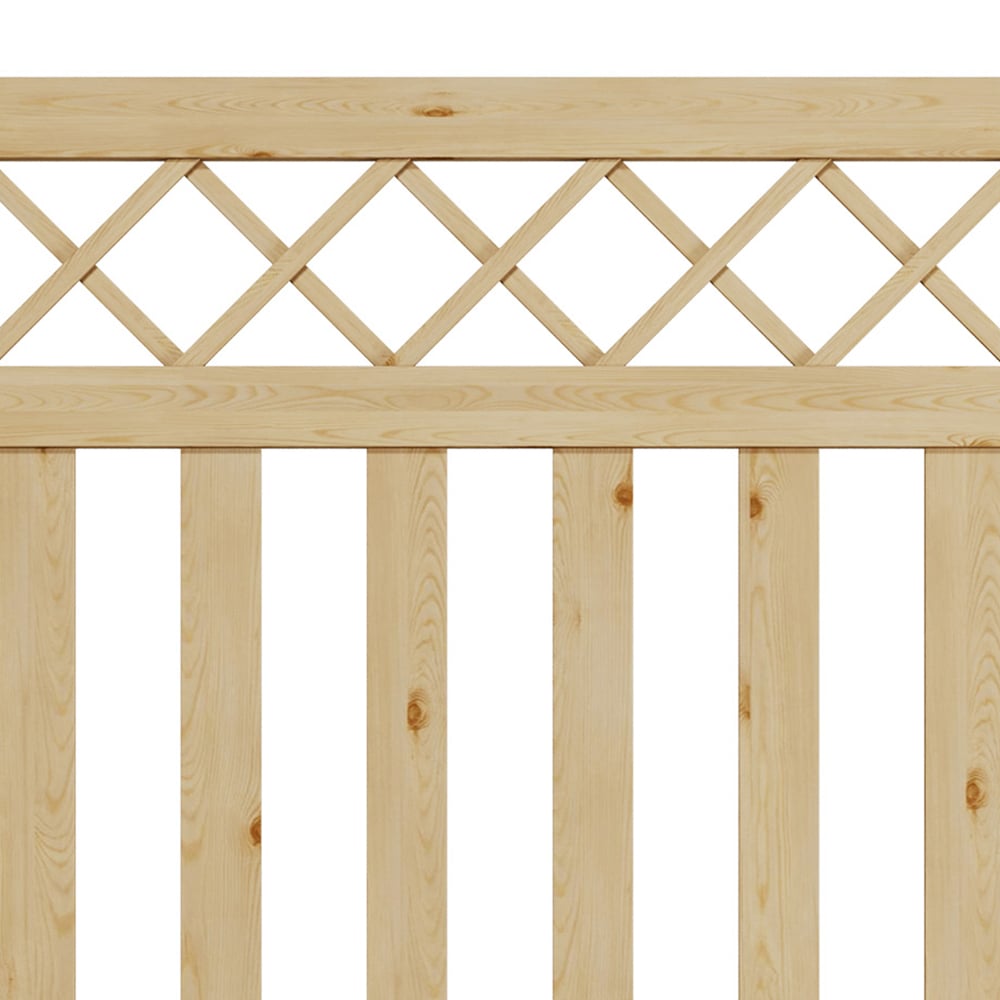 Outdoor Cross Top Wooden Nature Garden Fence Door, 120 x 120 x 2.5cm Image 6