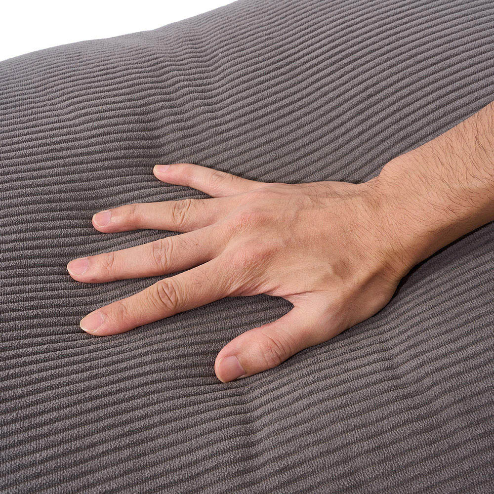 Living and Home Dark Grey Soft Corduroy Cushion 53 x 80cm Image 4