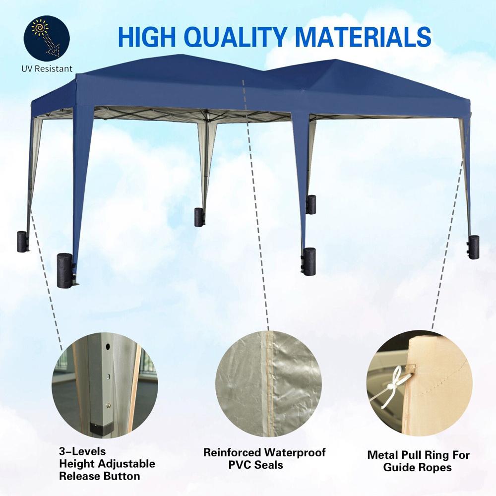 Blue 3 x 6m Pop Up Gazebo with Weight Bags Image 4