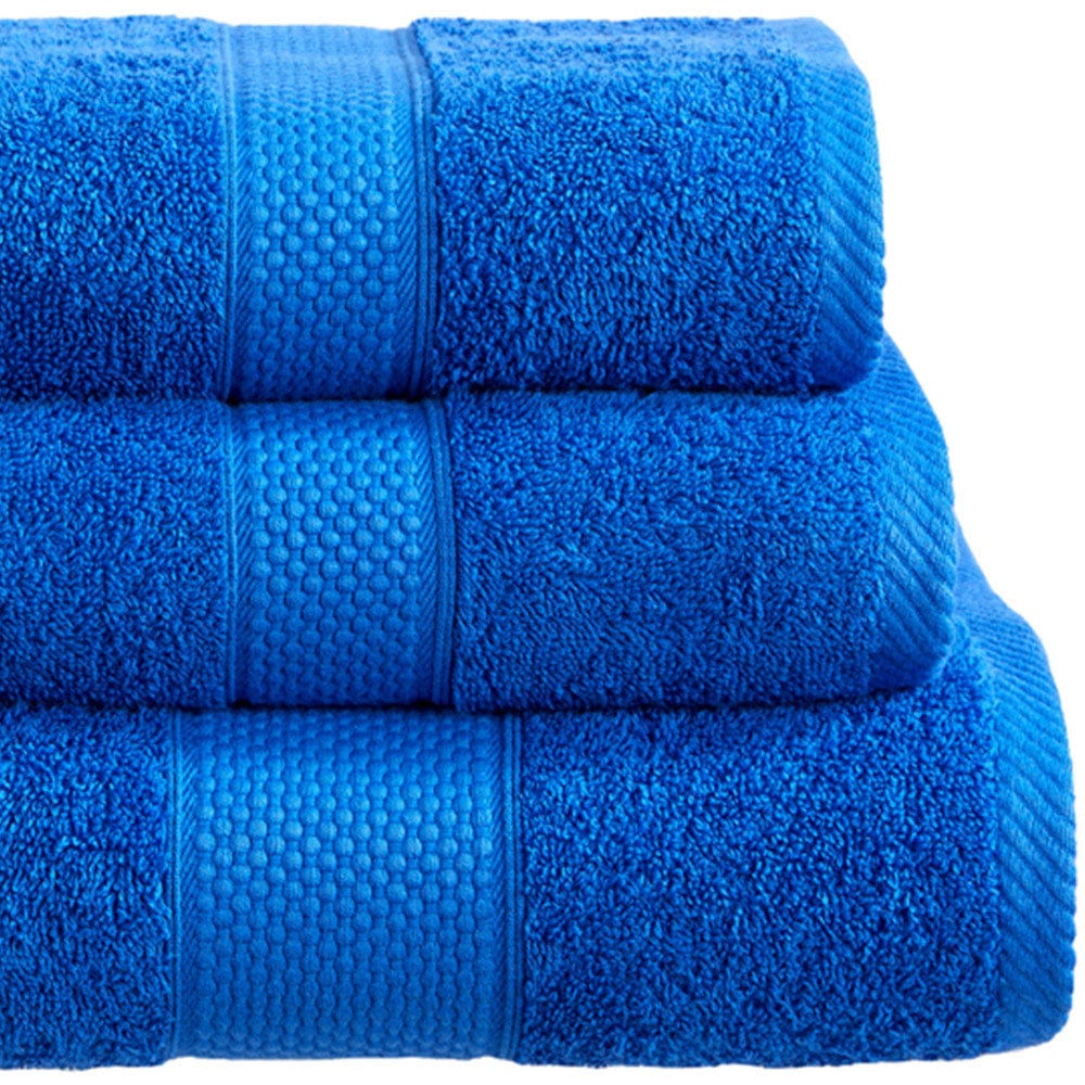 Imperial Ringspun Combed Cotton Royal Blue Turkish Guest Towel 2 Pack Image 2