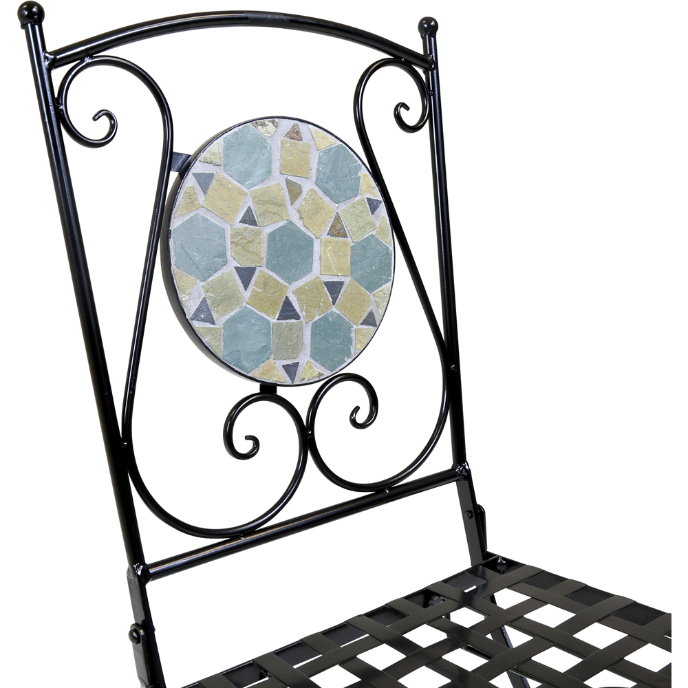 Charles Bentley Blue Mosaic 4 Seater Dining Set Image 7