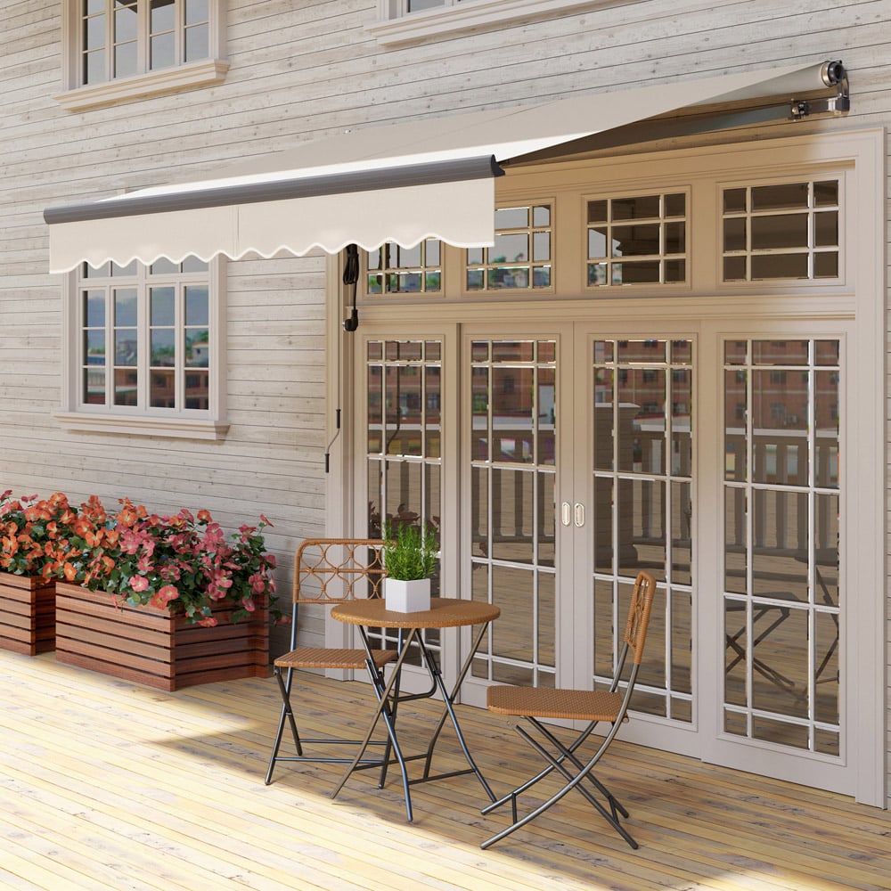 Outsunny 3.5 x 2.5m Beige Electric Retractable Awning Image 4