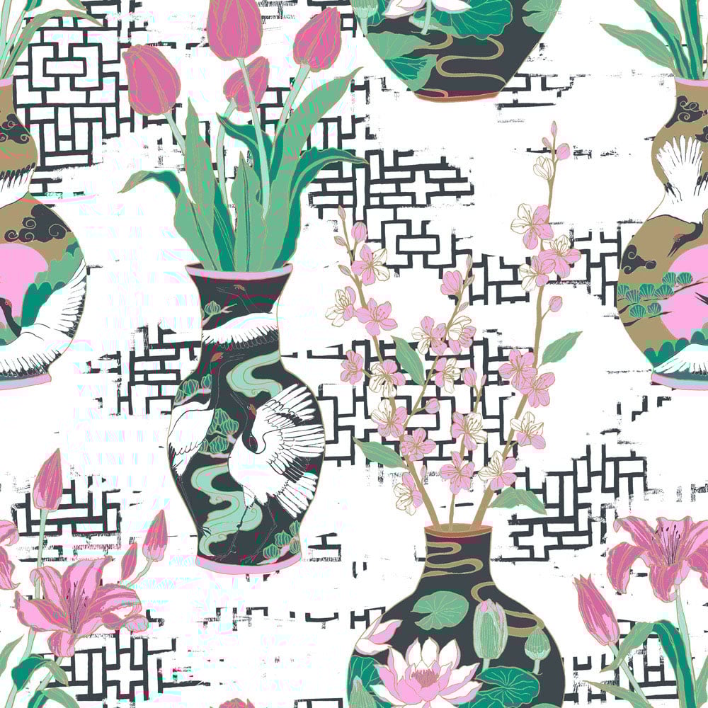 furn. Ishiko Super King Multicolour Floral Duvet Cover Set Image 4