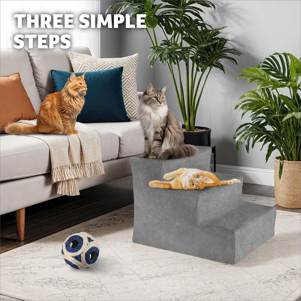 tectake Paw Path Grey Dog Staircase Image 3