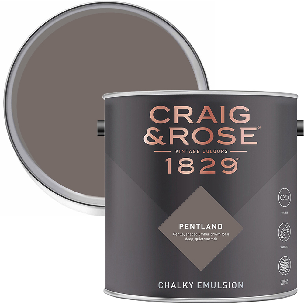 Craig & Rose 1829 Vintage Walls and Ceilings Pentland Chalky Matt Emulsion Paint 2.5L Image 1