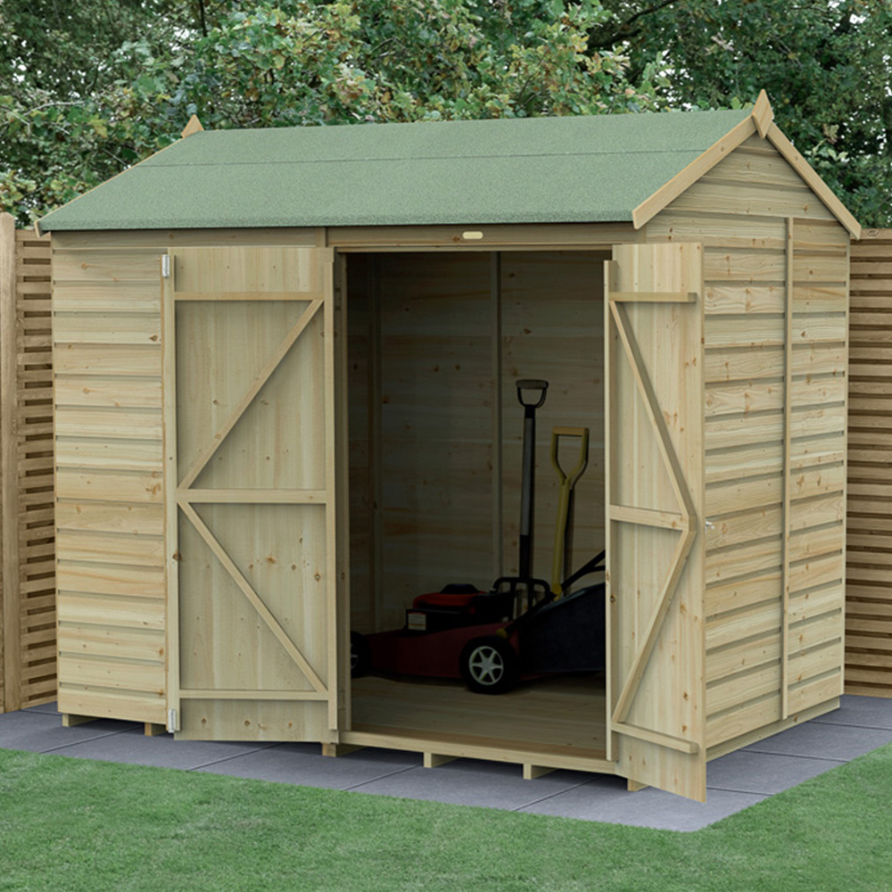 Forest Garden Beckwood 8 x 6ft Double Door Reverse Apex Shed Image 2