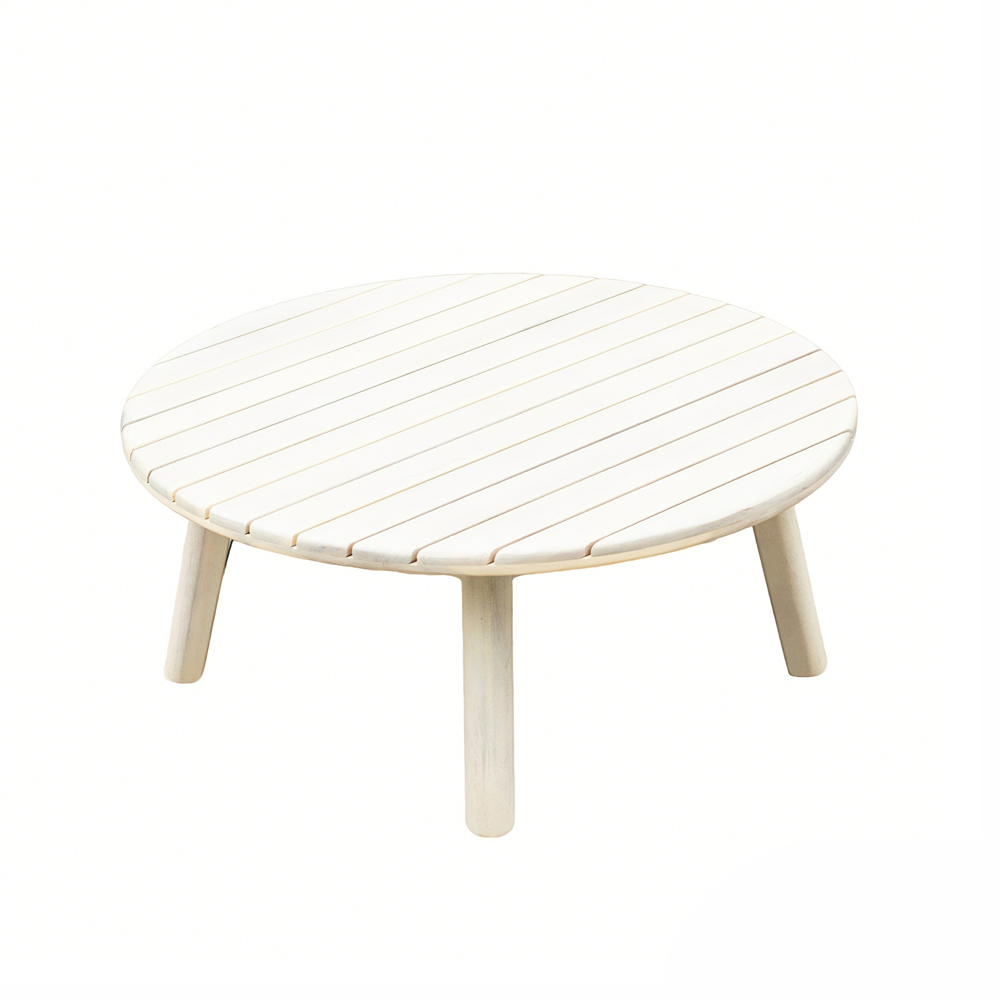Direct Wicker Naturally Sanded Wooden Garden Coffee Table Image 2