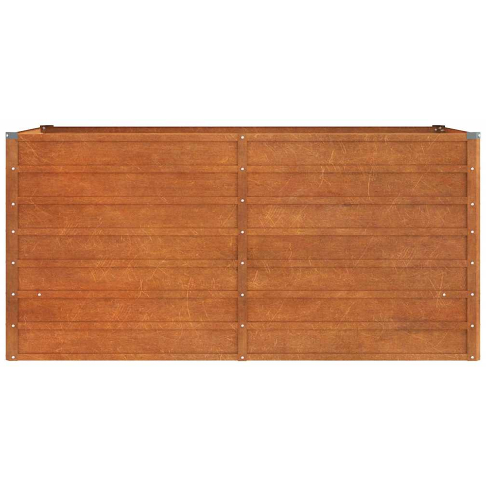 vidaXL Brown Corten Steel Raised Garden Bed 160 x 80 x 77cm Image 2