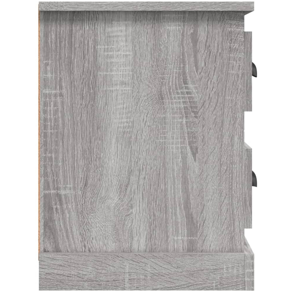 vidaXL 2 Drawer 4 Shelf Grey Sonoma TV Cabinet Image 6