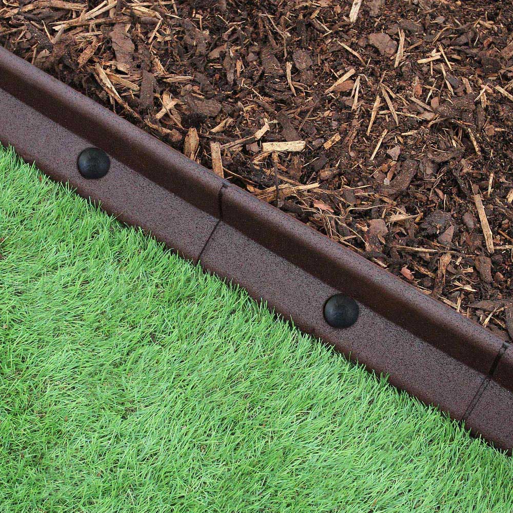 MonsterShop Brown 4ft 28 Pack Flexible Lawn Edging Image 5