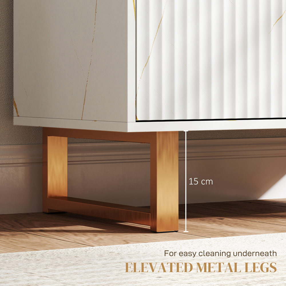 HOMCOM 2 Door Sideboard Storage Cabinet with Adjustable Shelf Image 6