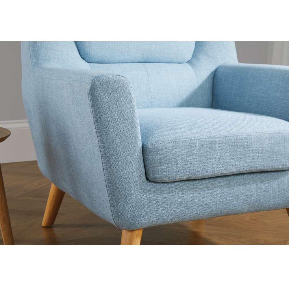 Lambeth Duck Egg Blue Fabric Armchair Image 5