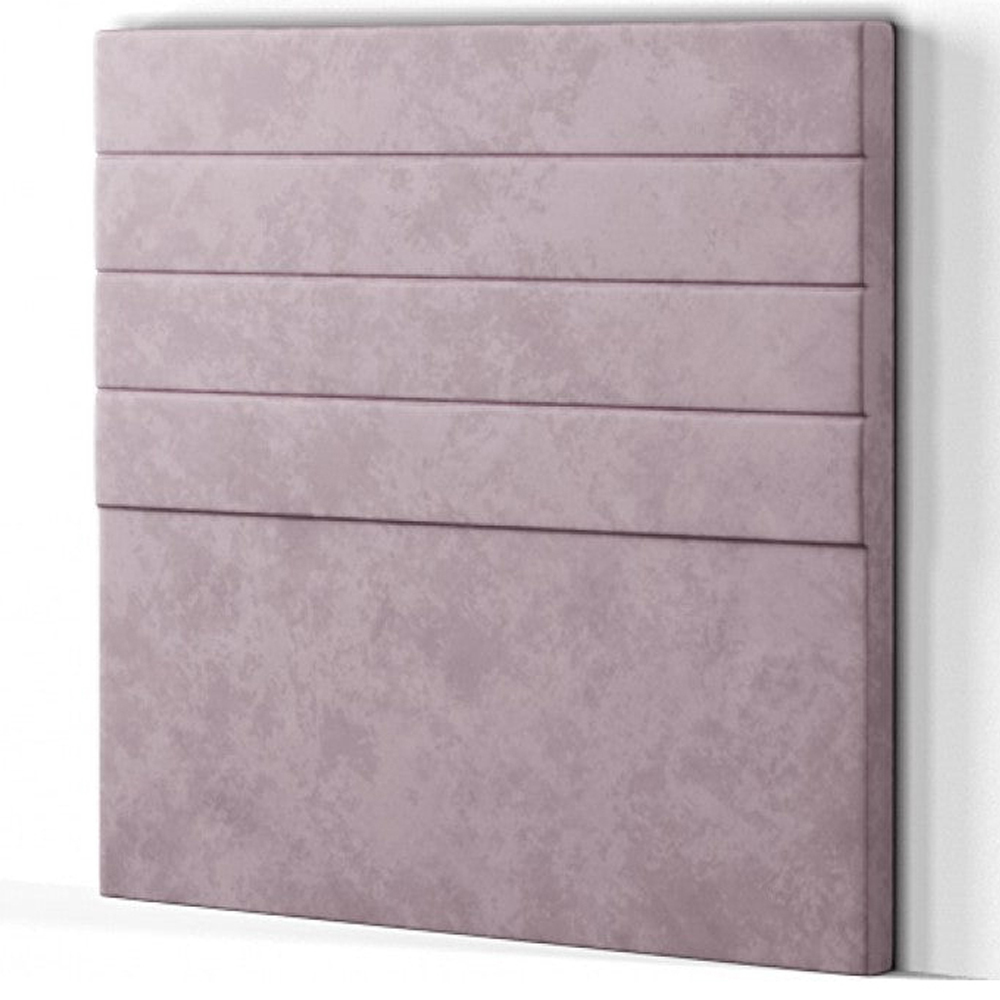 Eleganza George Double Blush Plush Floor Standing Headboard Image 2