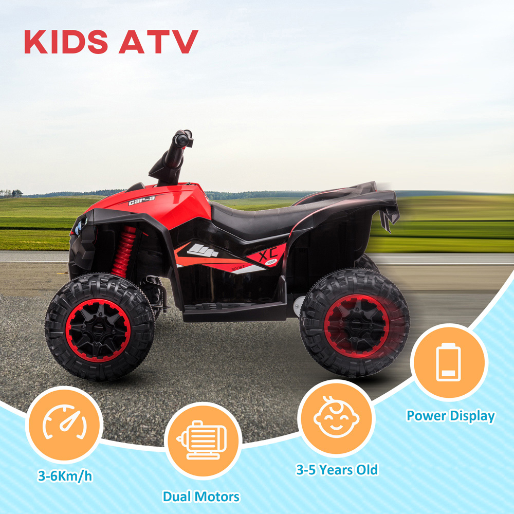 Tommy Toys Kids Red Electric Quad Bike Image 4