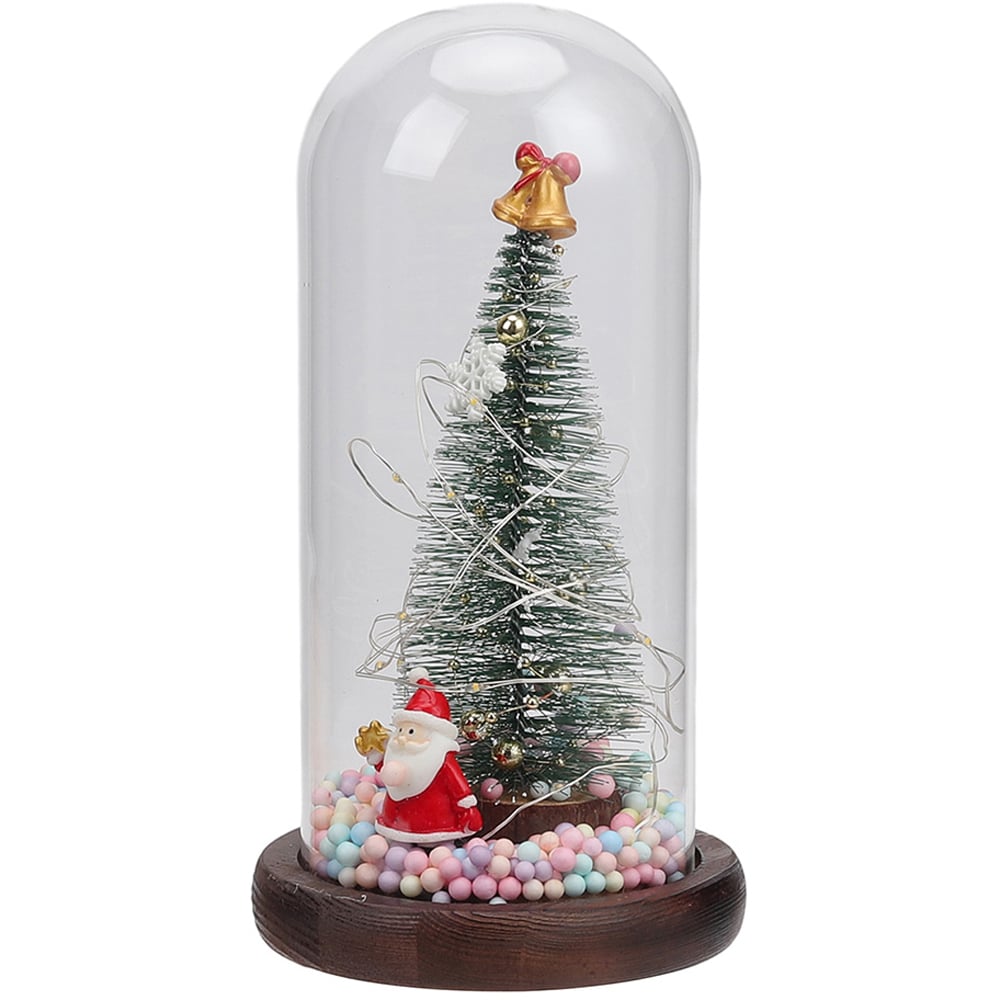 Living and Home LED Glass Dome Christmas Tree Image 3