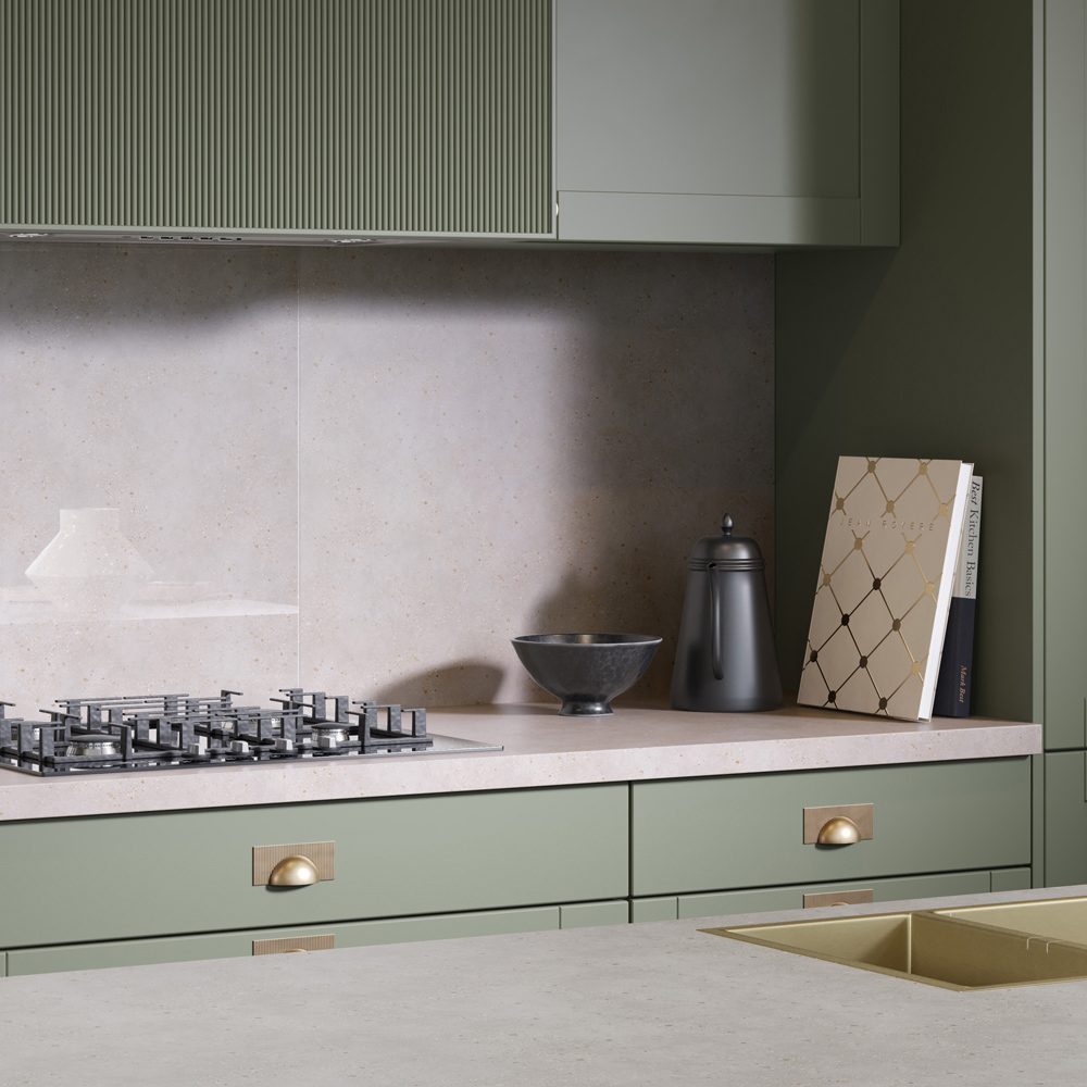 Omega Modern Terrazzo Dune Stone Effect Kitchen Splashback 3000 x 600 x 8mm Image 5