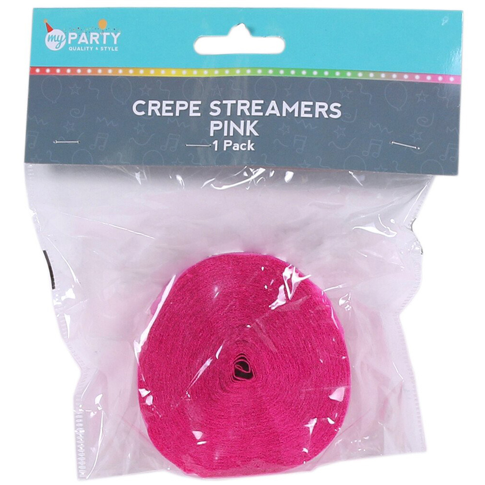 My Party Crepe Streamer Roll - Pink Image