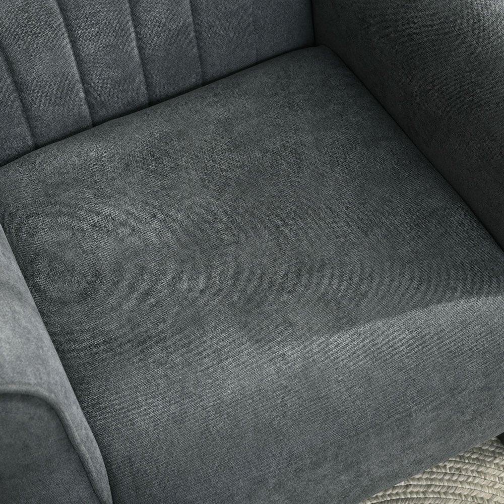 HOMCOM Modern Upholstered Accent Armchair with High Back Image 3