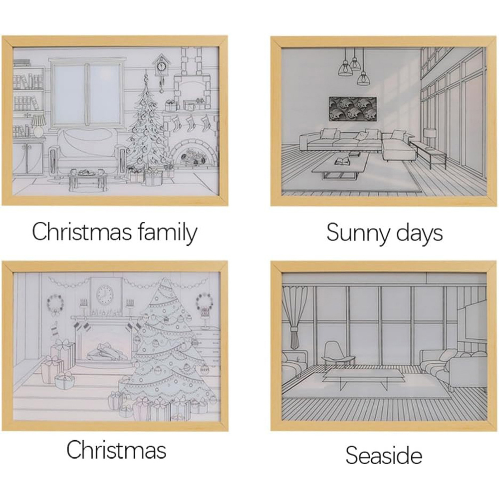 Alivio Christmas Tree Decorative Wall Photo Frame with Warm Lights 22 x 31cm Image 4