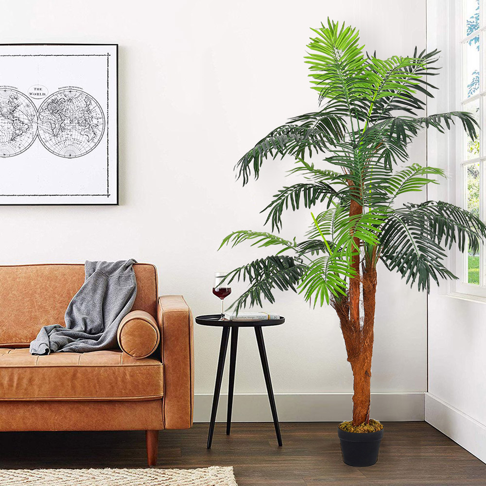 Living and Home Palm Tree Artificial Plant in Planter 150cm  Image 8