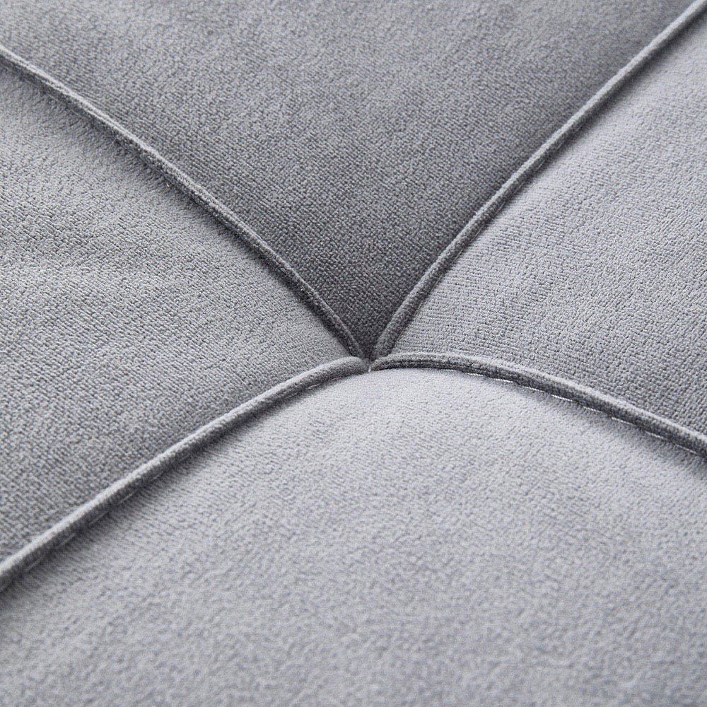 Living and Home Light Grey Quilted Rectangular Headboard Cushion with Side Pocket 60 x 180cm Image 5