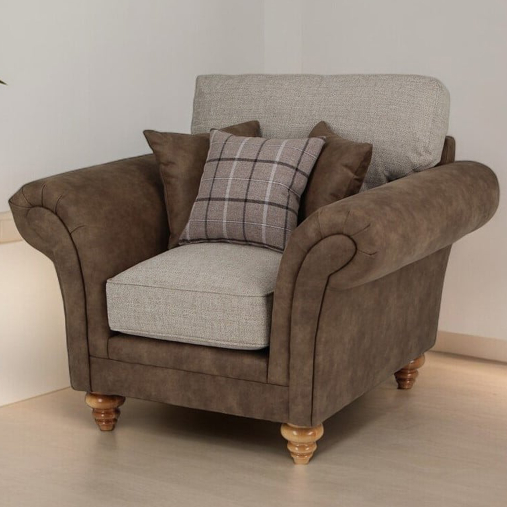 Eve Brown Accent Armchair Image 1