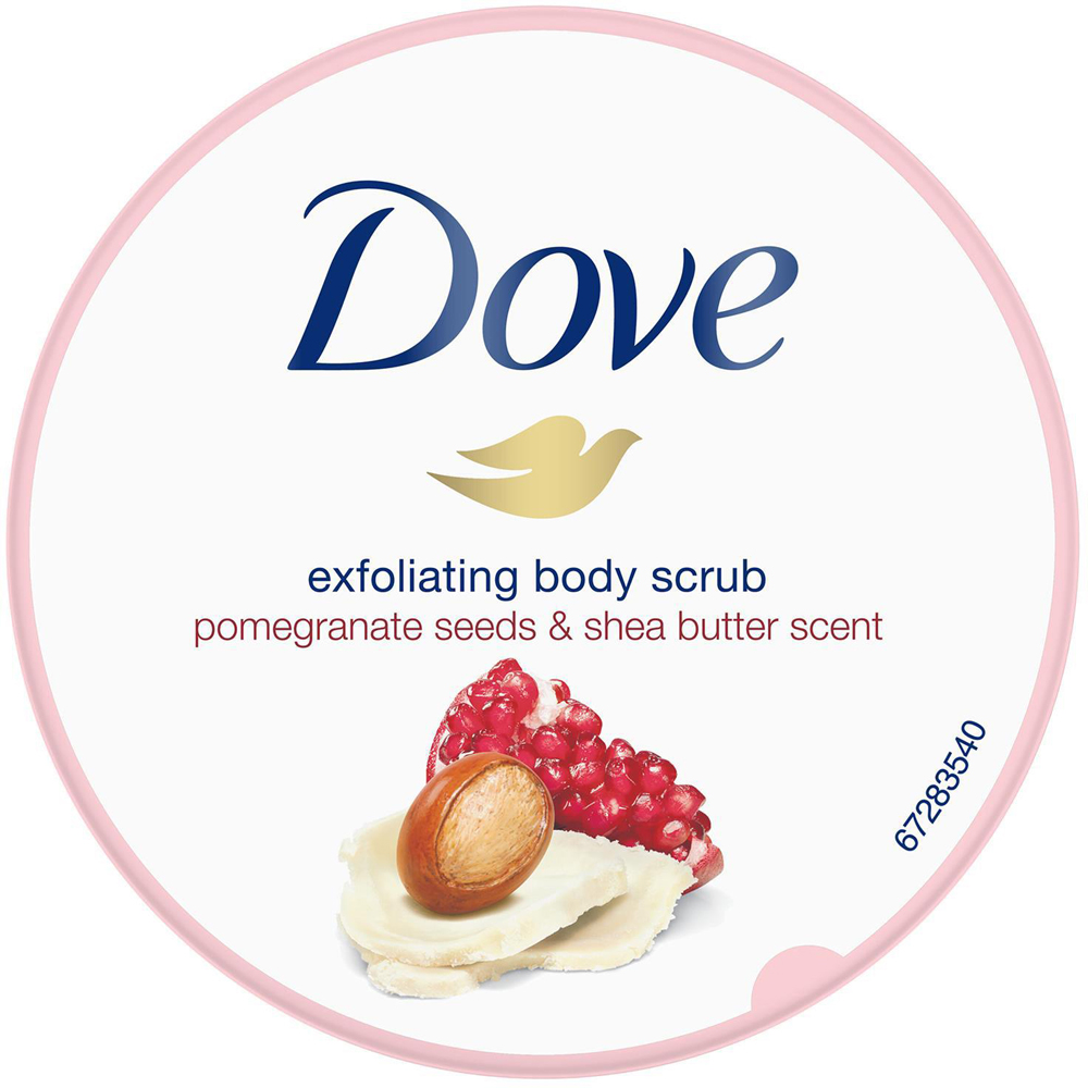 Dove Pomegranate Seeds and Shea Scent Butter Exfoliating Body Scrub 225ml 6 Pack Image 4