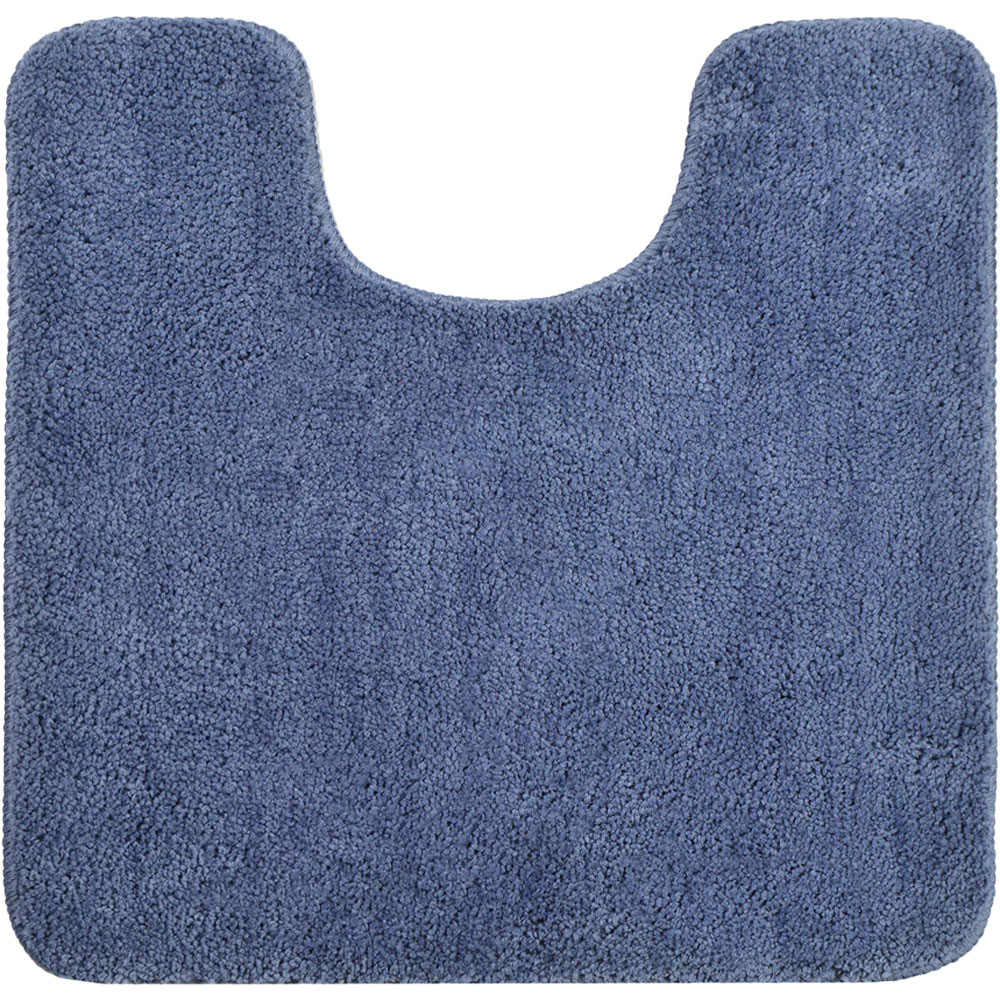Allure Bath Fashions Mid Blue Microfibre Luxury Non-Slip Pedestal Mat 50 x 50cm Image 1