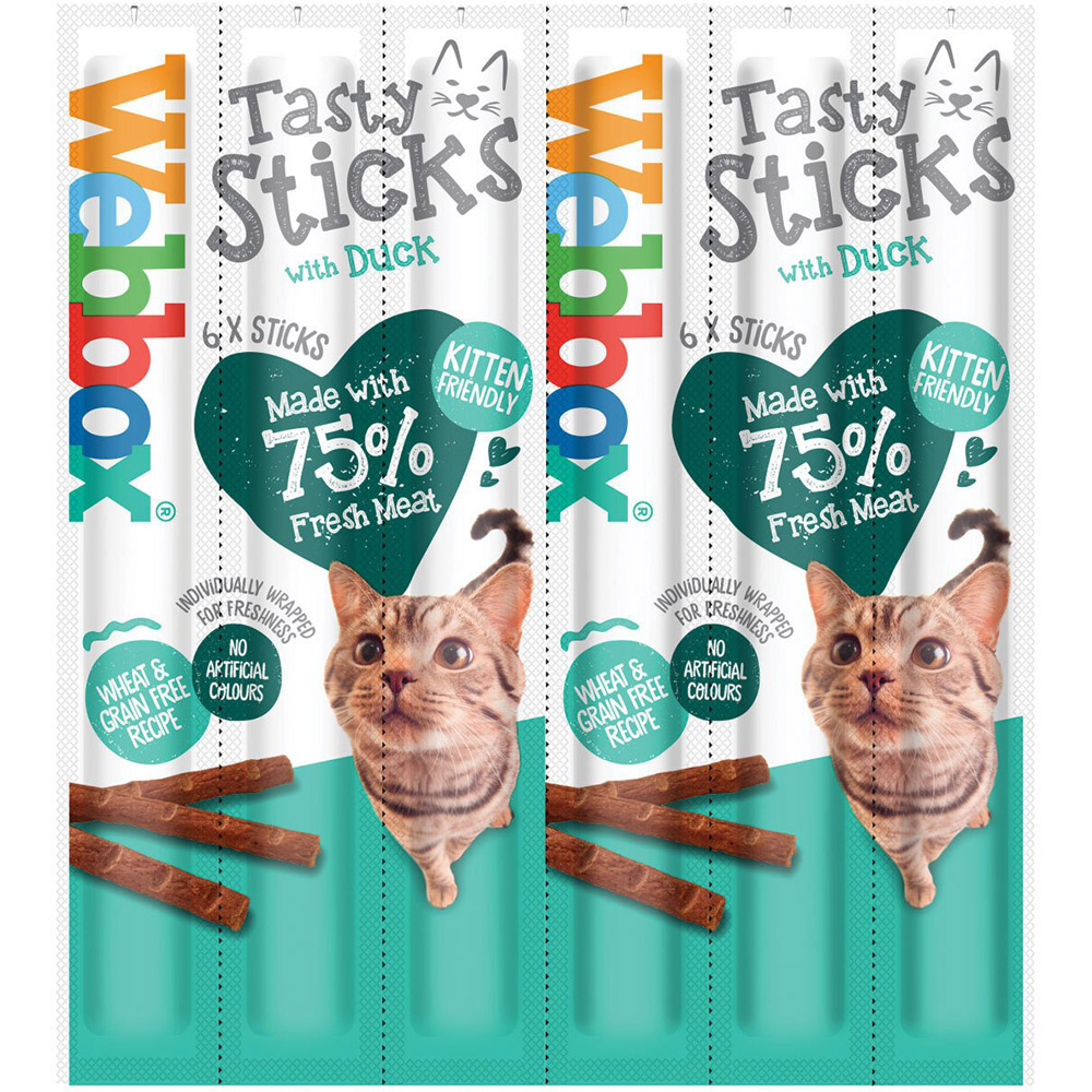 Webbox Tasty Duck Stick Cat Treat 6 Pack Image