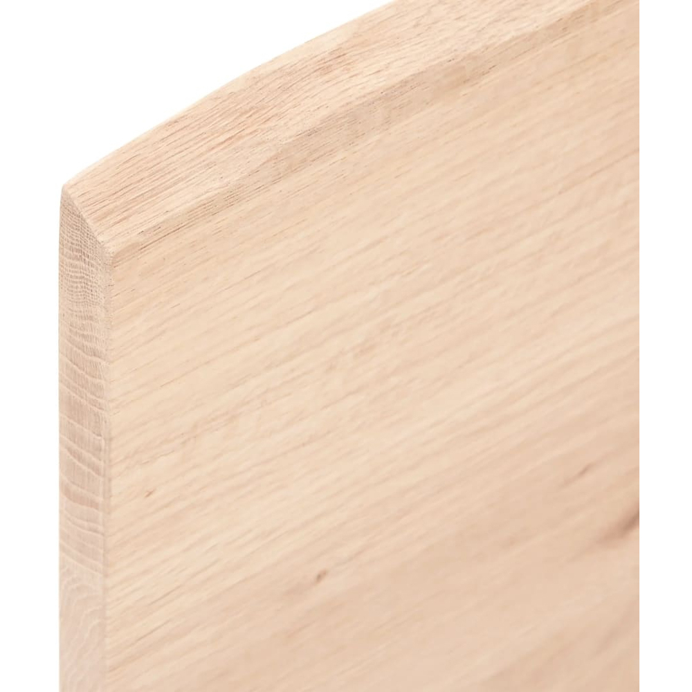 vidaXL 80cm Natural Untreated Solid Oak Wood Floating Wall Shelf Image 5