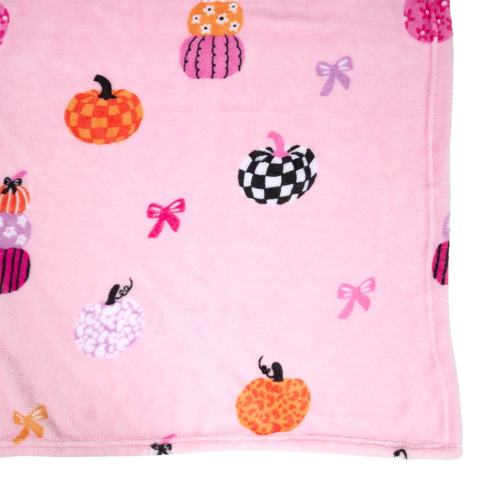 Bowtique Pumpkins Family Throw Pink Image 5
