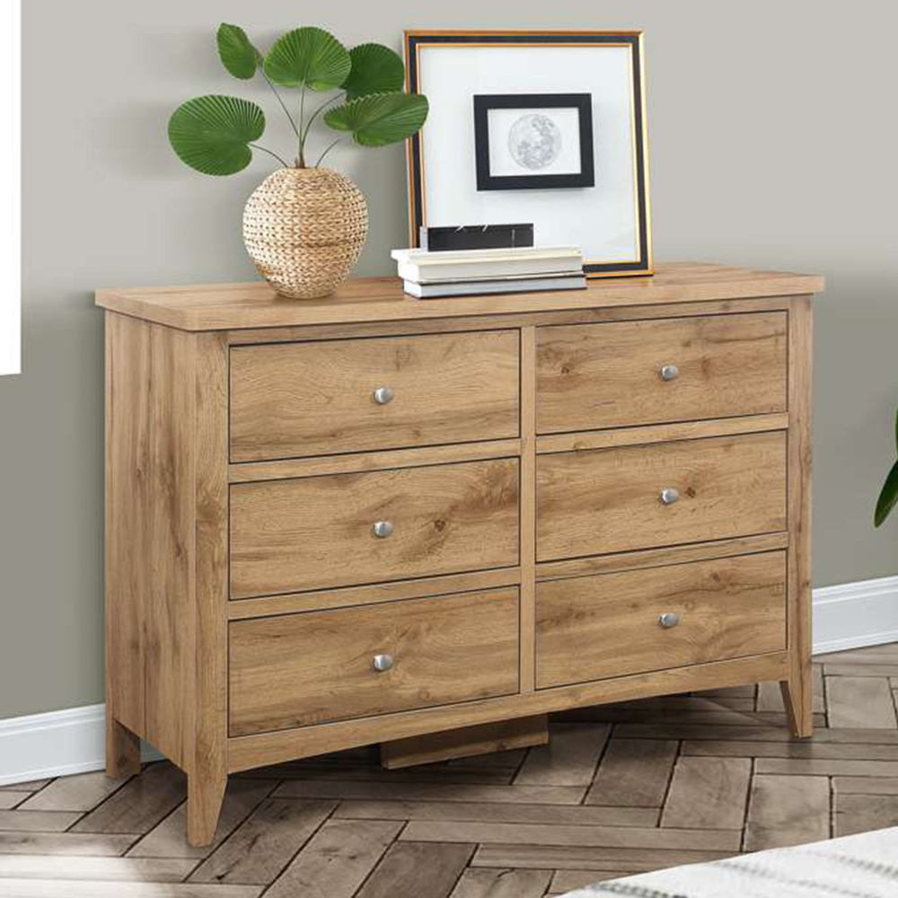 Hampstead 6 Drawer Wooden Chest of Drawers Image 1