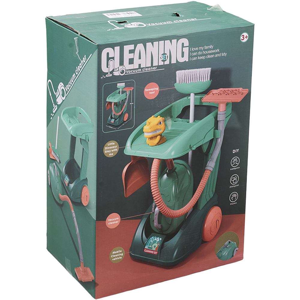 H&O Direct Kids Cleaning Trolley Toy Pretend Play Set with Sound Image 2