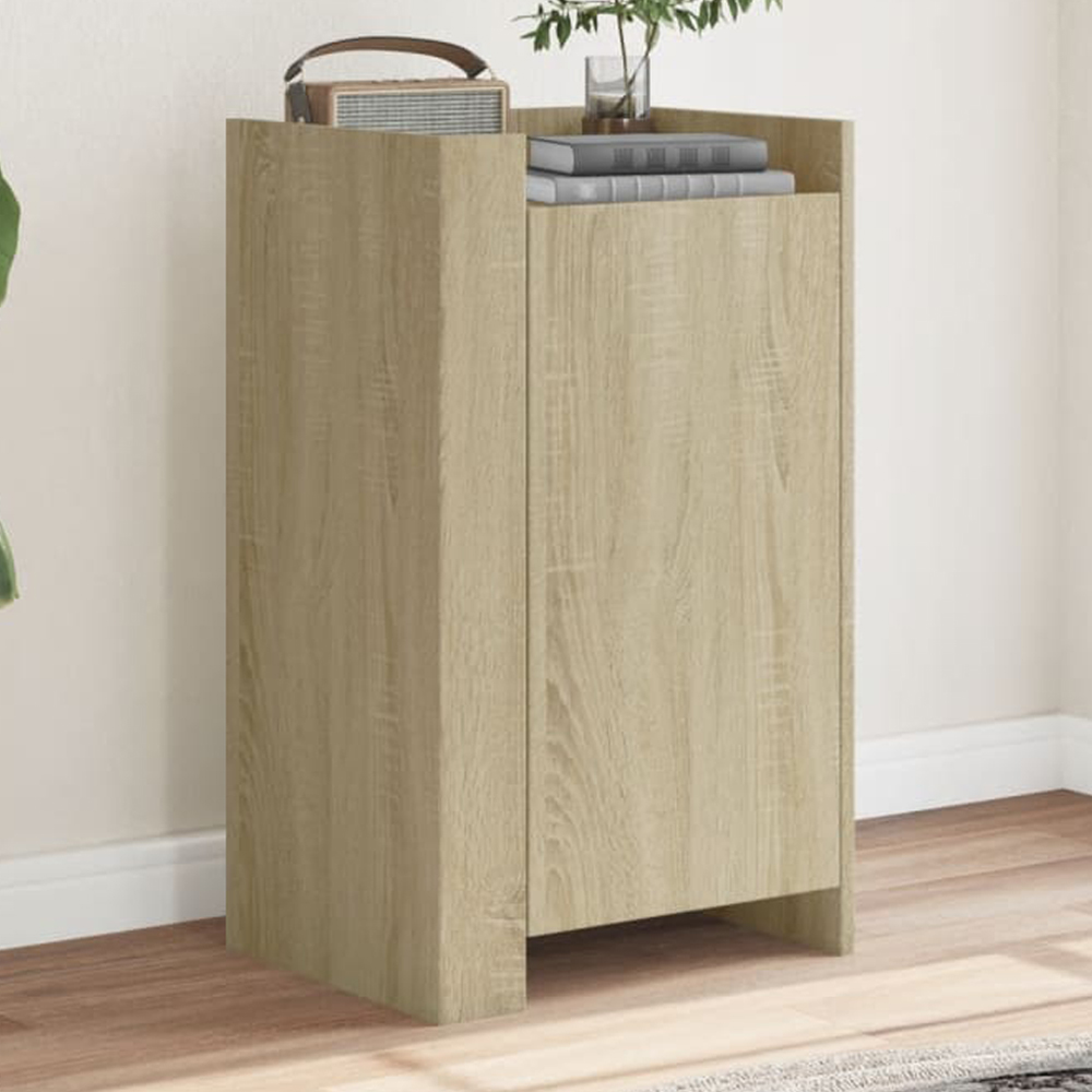 vidaXL Single Door Sonoma Oak Sideboard Image 1