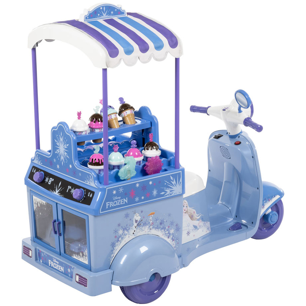 Huffy Disney 17355W Kids Purple Frozen Ice Cream Electric Ride On Kart 7.2V Image 2