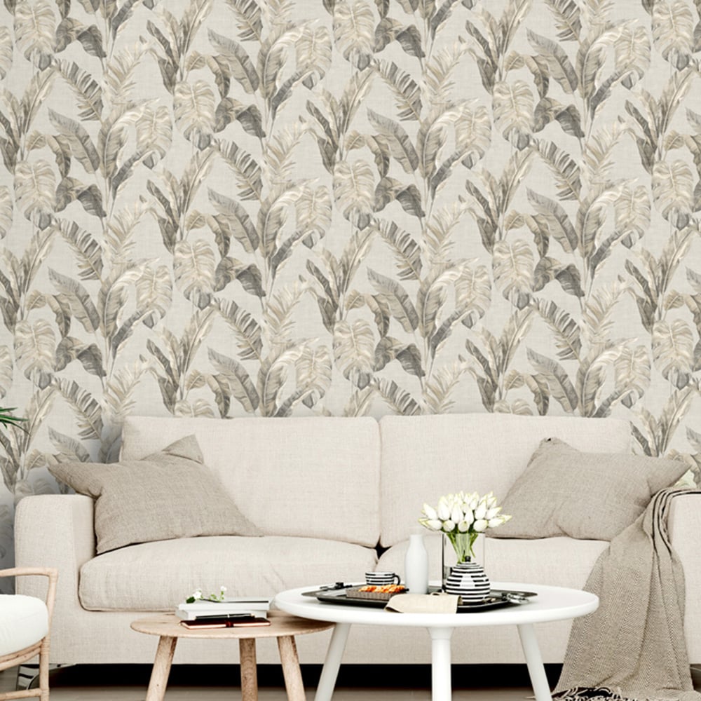 Arthouse Palm Springs Taupe Wallpaper Image 4