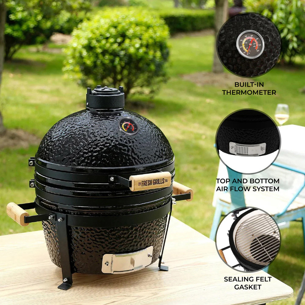 MonsterShop Fresh Grills Midi Charcoal Kamado BBQ Oven 16 inch Image 5