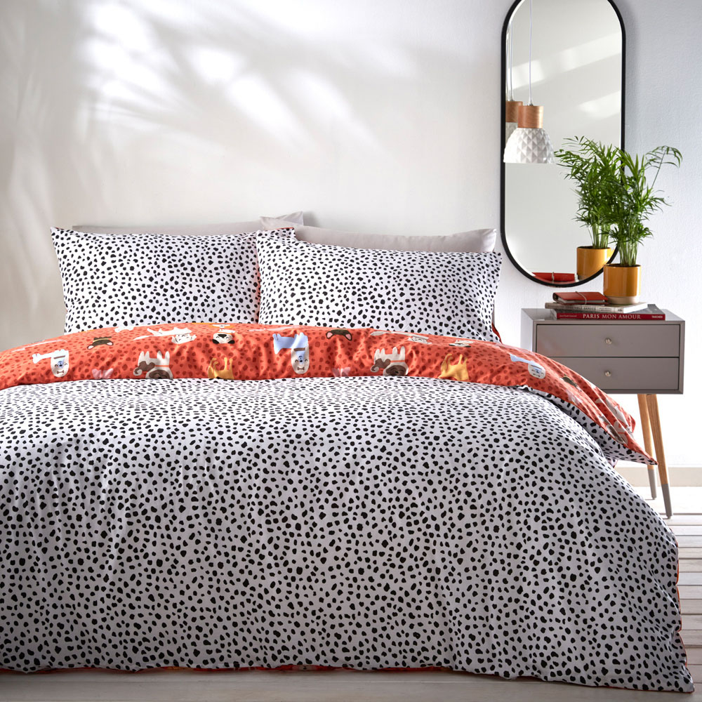 furn. Woofers King Size Coral Duvet Set Image 4
