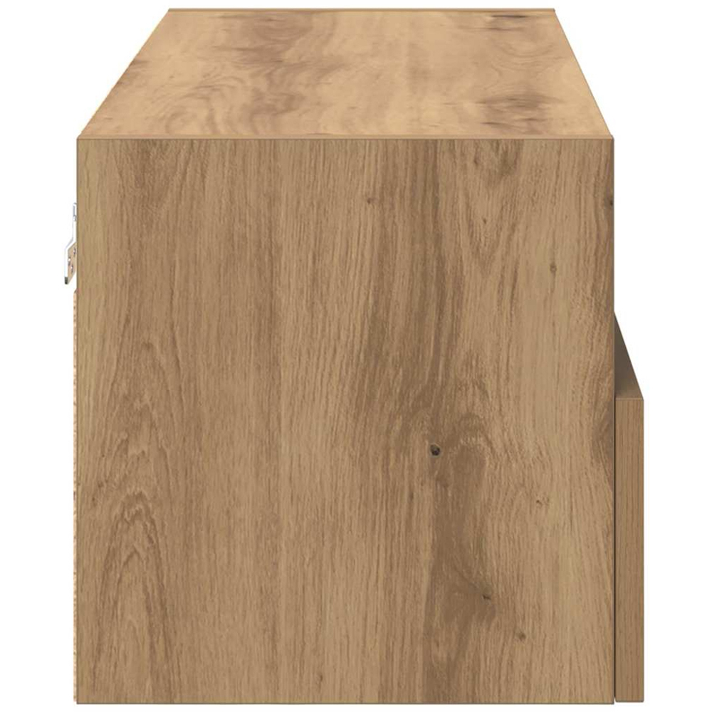 vidaXL 2 Door 2 Shelf Artisan Oak Wide Wall Mounted TV Unit Set of 2 Image 6