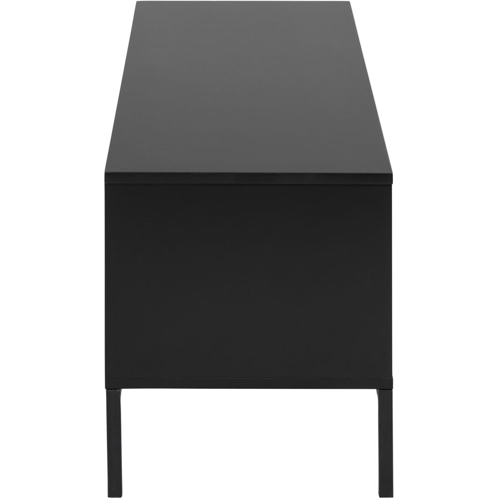Florence Seaford Single Drawer 2 Ash Black Door TV Unit Image 5
