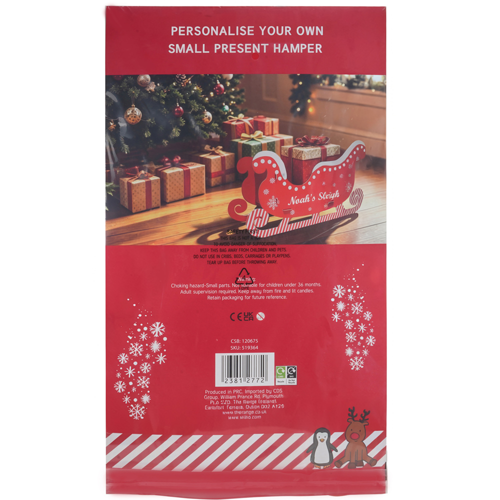 Personalise Your Own Small Sleigh Kit Red Image 5