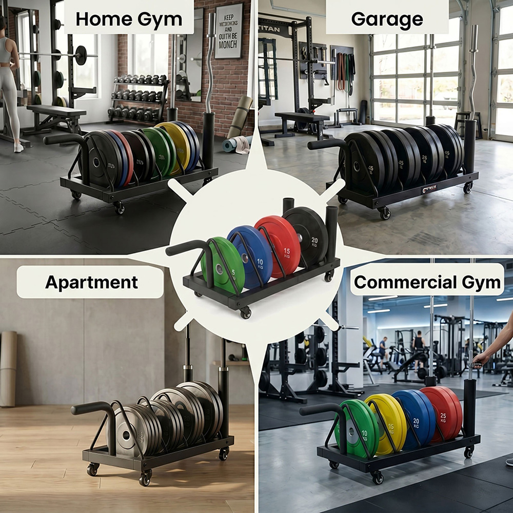 Traderight Centra Weight Plate Rack with Wheels Image 7