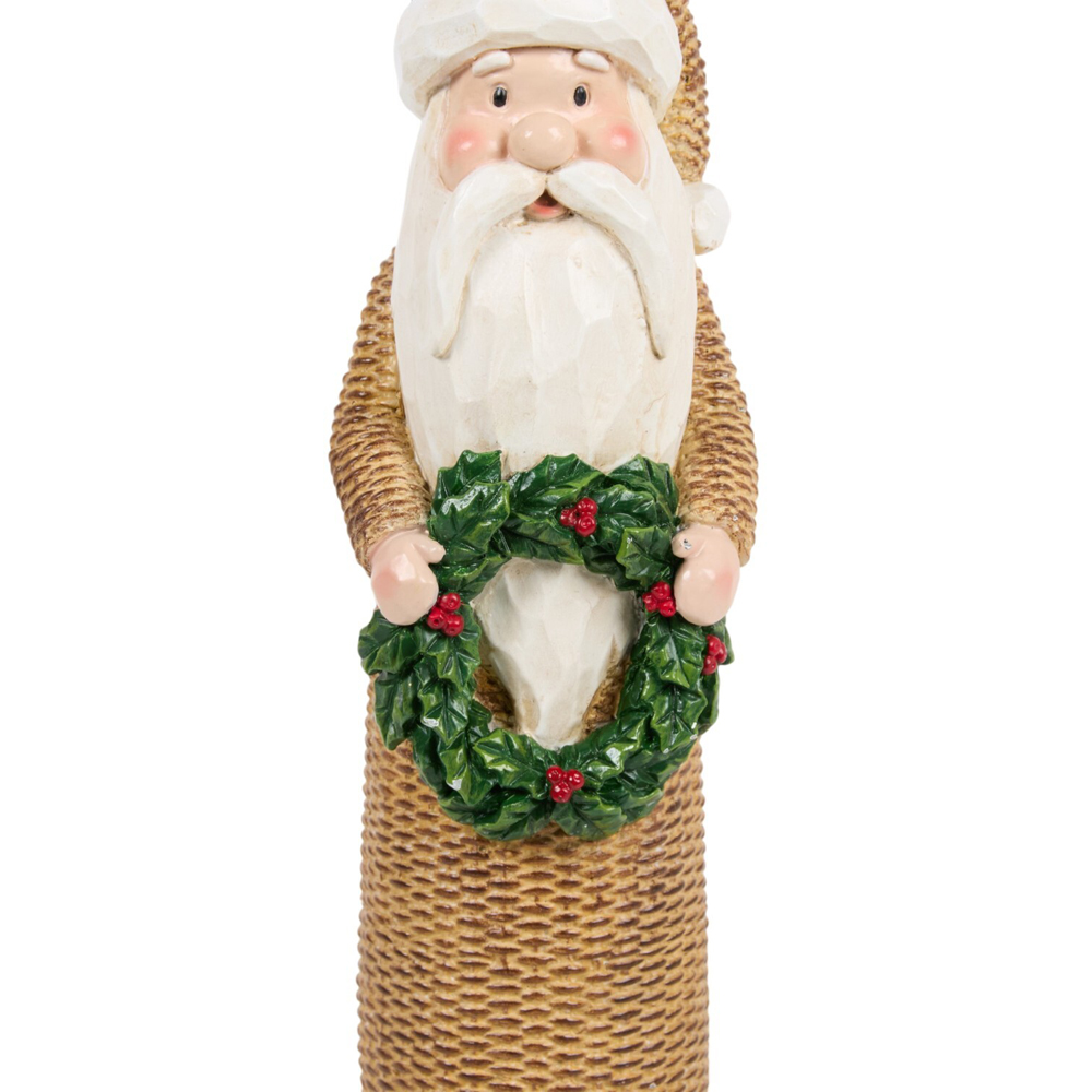 Rattan Effect Santa Decoration Image 4