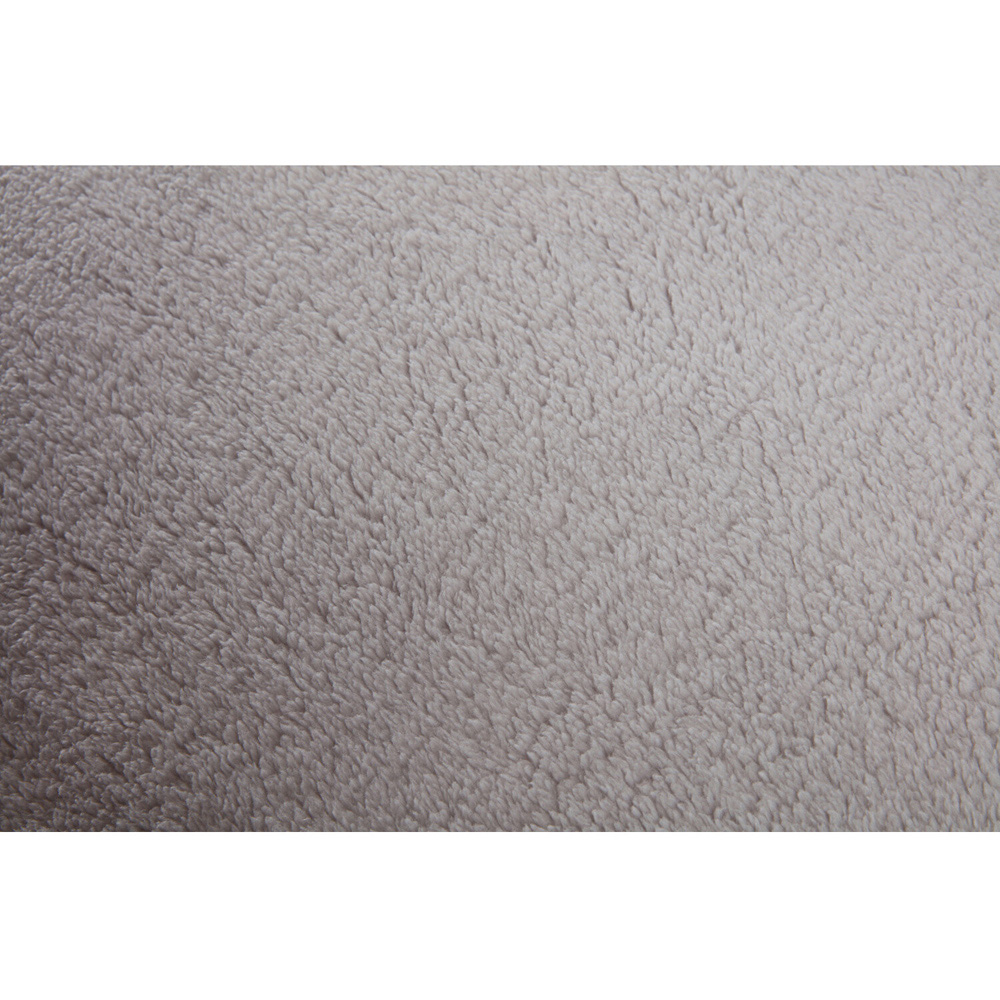 King Size Silver Teddy Fleece Fitted Bed Sheet Image 3