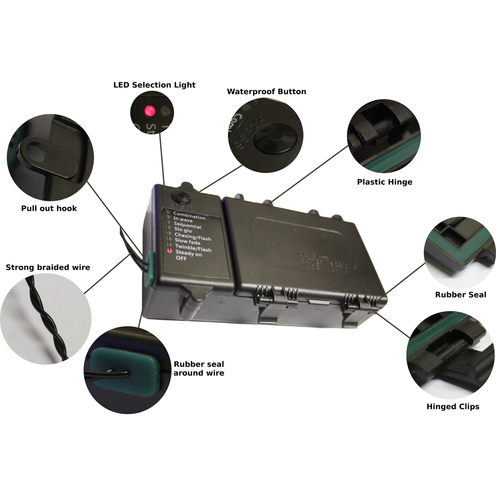 Best Artificial Blue and Bright White LED Icicle Light 2.5m Image 4