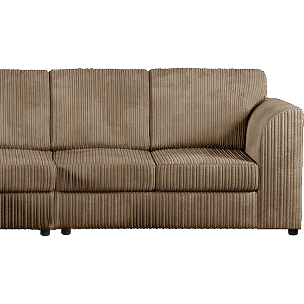 Luxor 4 Seater Coffee Jumbo Cord Left Hand Facing Full Back L Shaped Corner Sofa Set Image 3